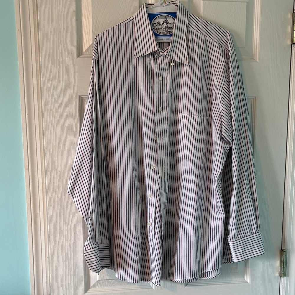 Van Heusen Black and White Striped Dress Shirt